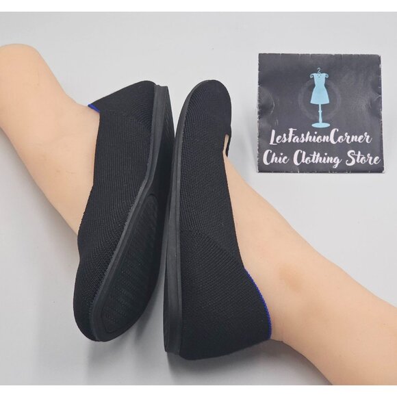 Rothy's Women's Black The Square Flats Knit Ballet Size 9 2846 - Picture 13 of 16